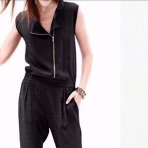 J Crew Asymmetrical Black Jumpsuit